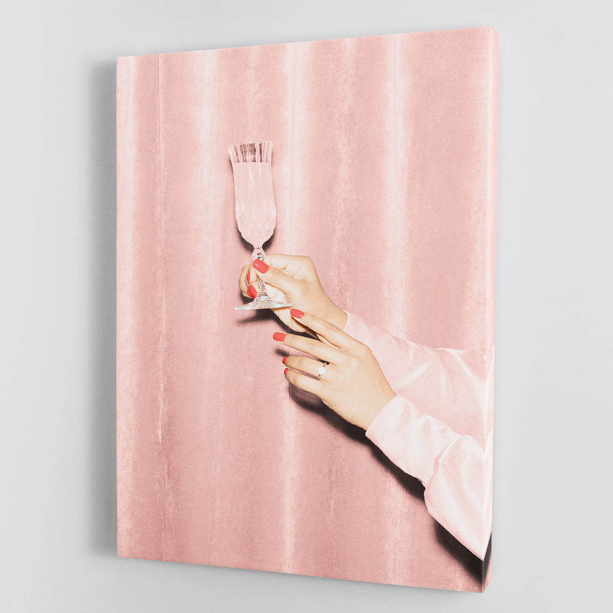 Here's To Pink 03 Canvas Print featuring vibrant pink hues and modern design, perfect for home decor.