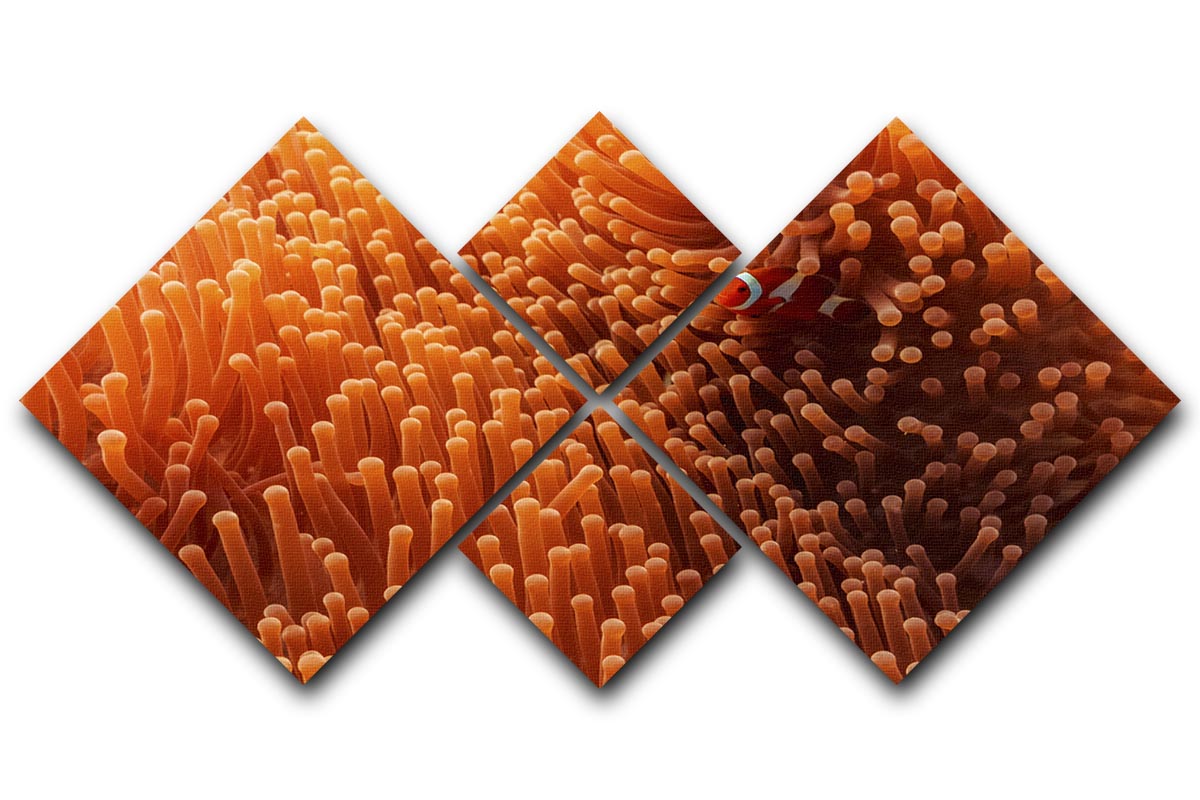 Hide And Seek 4 Square Multi Panel Canvas artwork featuring four equal square sections, creating a cohesive and striking visual display.