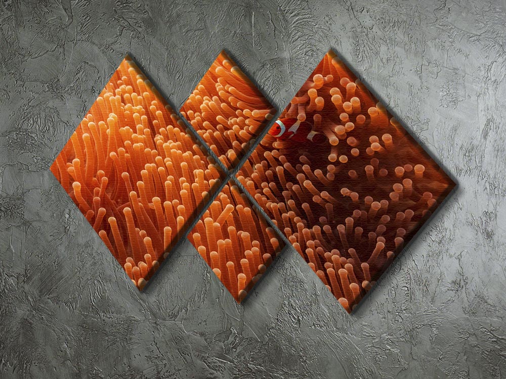 Hide And Seek 4 Square Multi Panel Canvas artwork featuring four equal square sections, creating a cohesive and striking visual display.