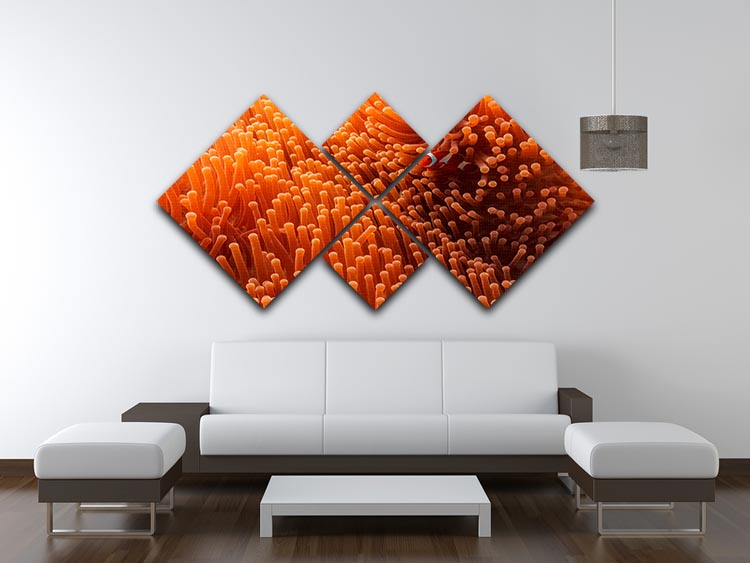 Hide And Seek 4 Square Multi Panel Canvas artwork featuring four equal square sections, creating a cohesive and striking visual display.