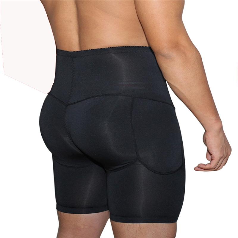 High Butt Waist Body Shaper for Men in black, showcasing its breathable fabric and booty lifting design.