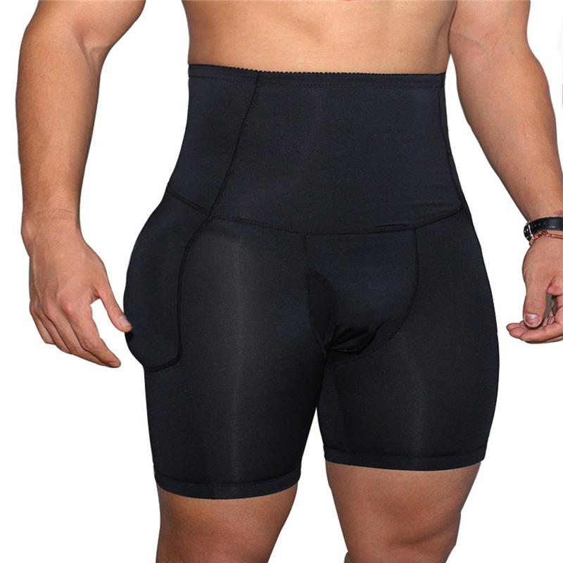 High Butt Waist Body Shaper for Men in black, showcasing its breathable fabric and booty lifting design.