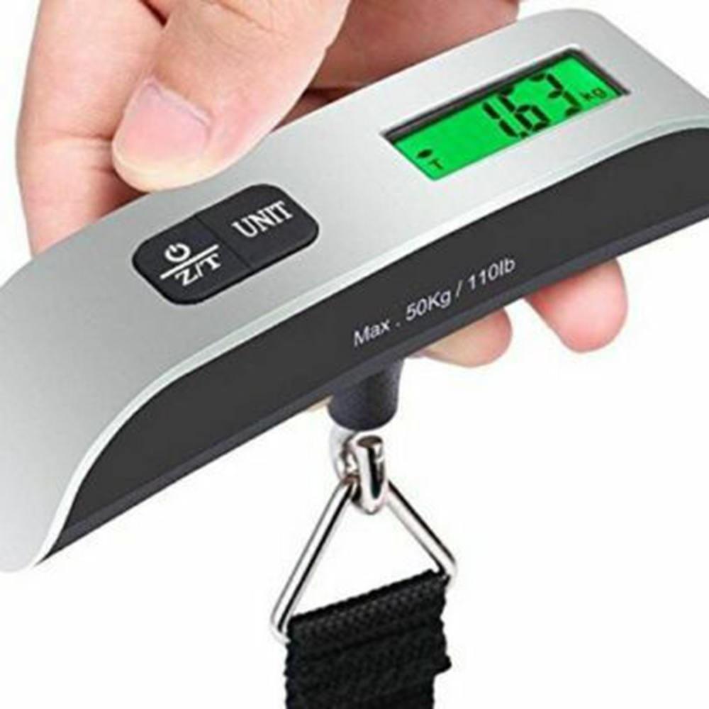 High Quality Portable Electronic Scale in black color, measuring 16cm x 3cm, designed for accurate weight measurements up to 50kg.