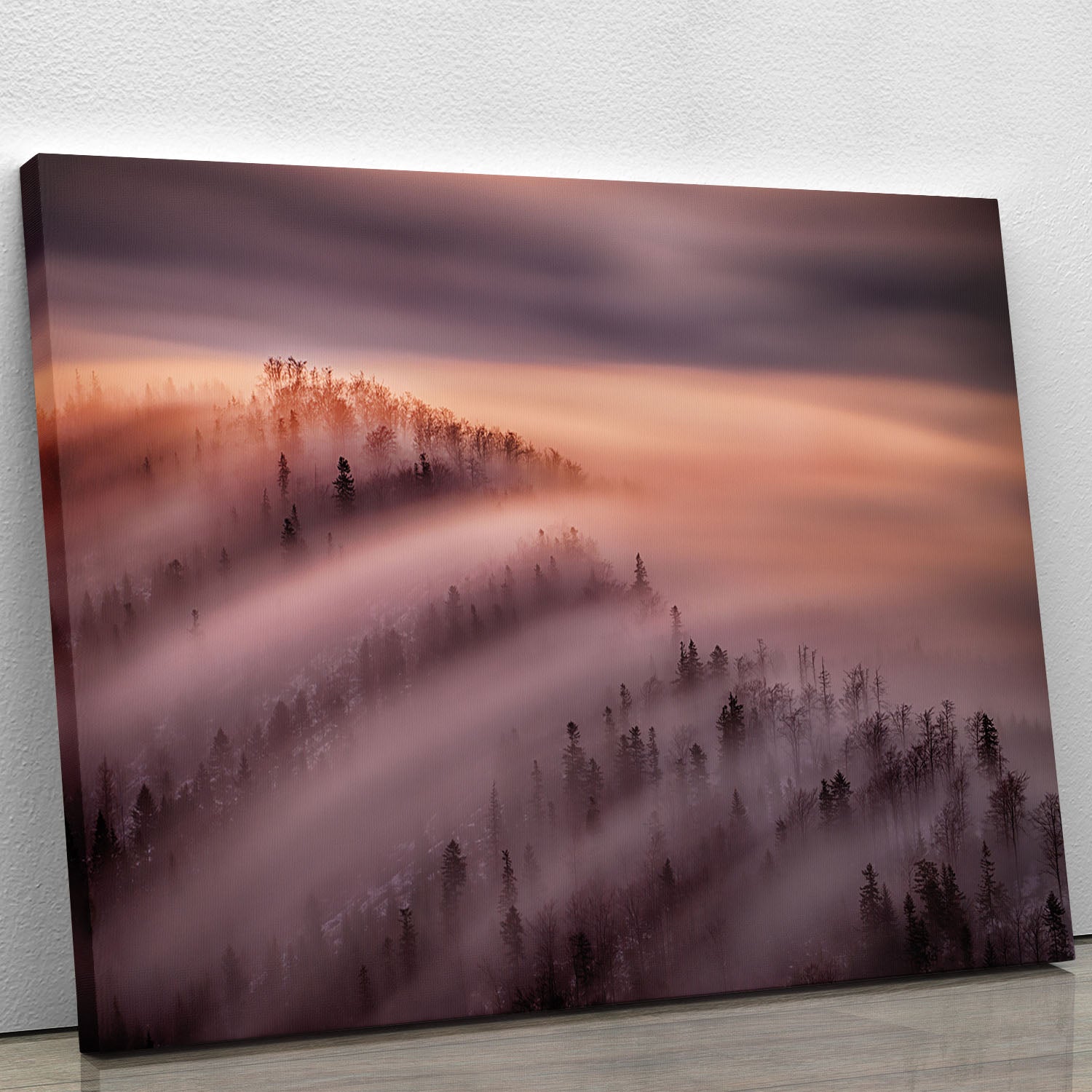 High Tide Canvas Print featuring ocean waves in vibrant colors, perfect for home decor.