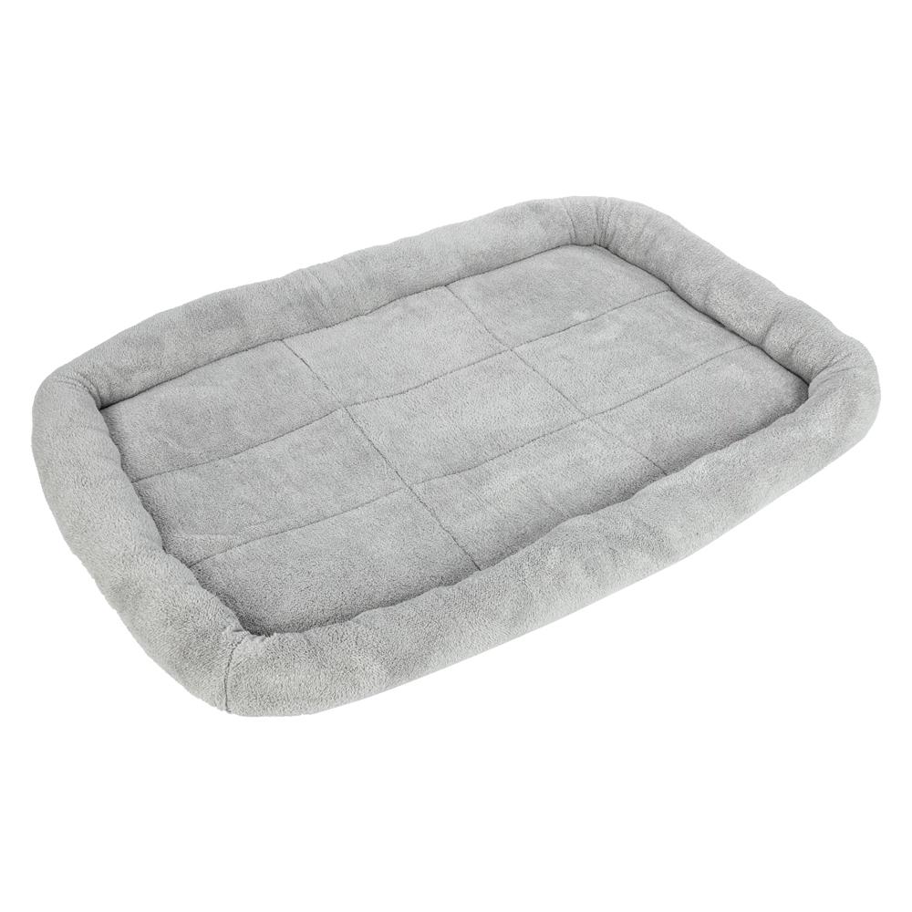 HOBBYZOO 51 inch large gray pet dog bed mat pad, featuring soft cotton material and anti-slip bottom for stability.