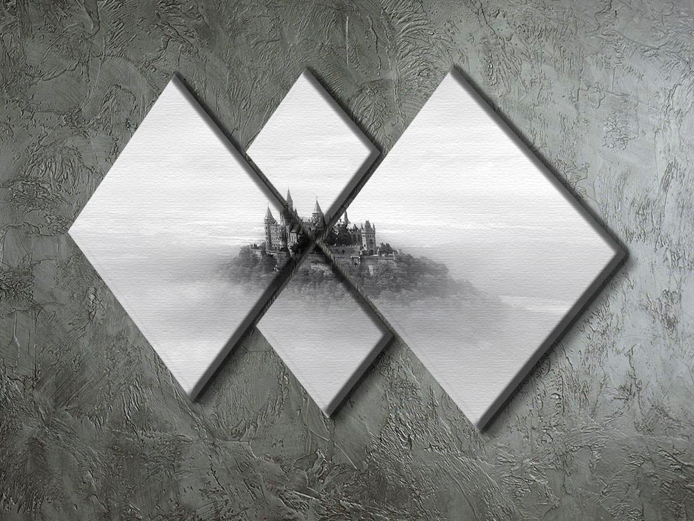 Hohenzollern 4 Square Multi Panel Canvas featuring four equal square sections with a harmonious design, perfect for home decor.