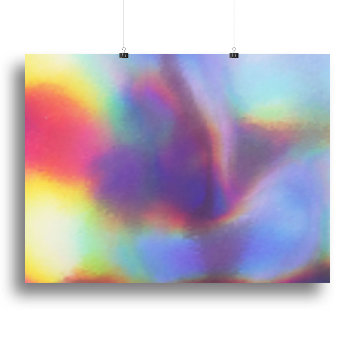 A stunning Holographic texture Canvas Print showcasing vibrant colors and dynamic reflections, perfect for modern decor.