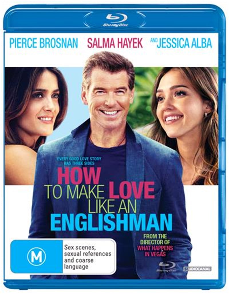 Blu-ray cover of 'How To Make Love Like An Englishman', featuring a romantic scene with a Cambridge poetry professor.