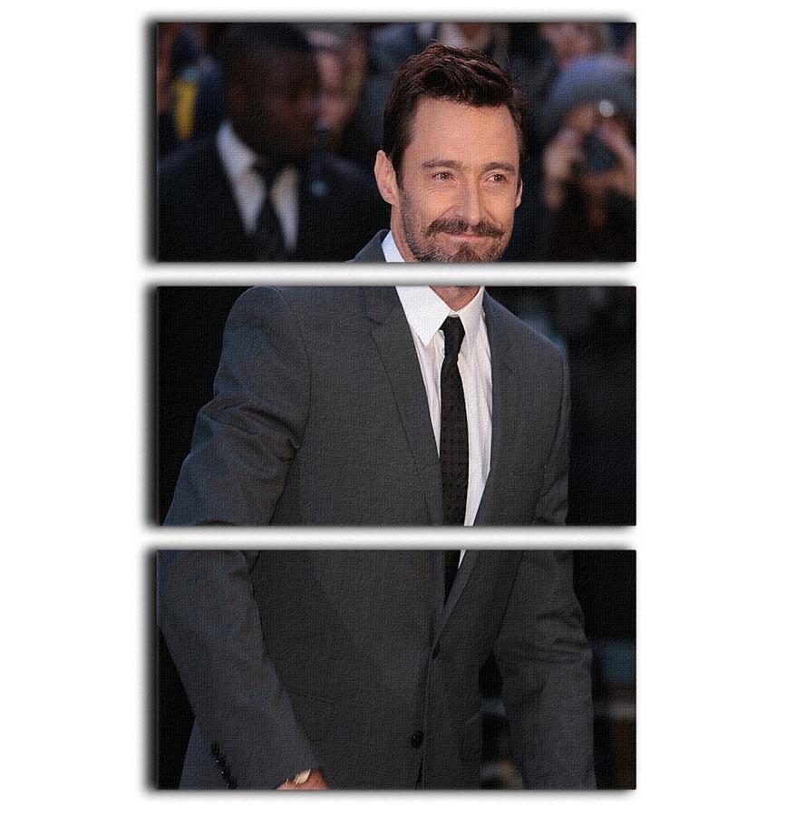 Hugh Jackman 3 Split Panel Canvas Print showcasing a stunning design with vibrant colors and high-quality finish.
