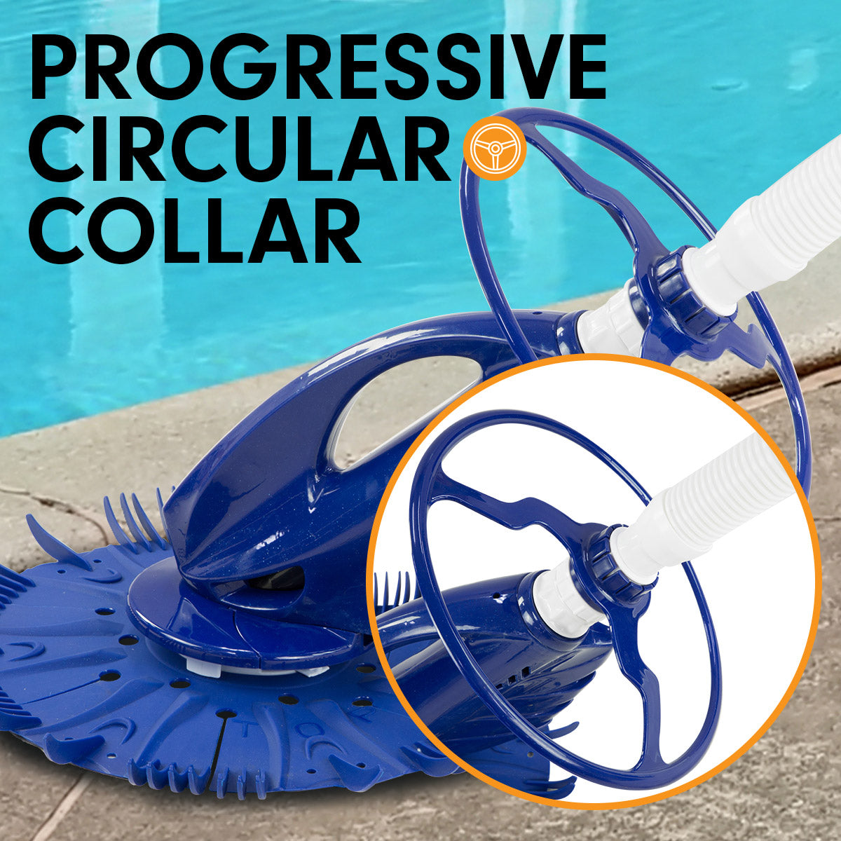 HydroActive Automatic Swimming Pool Vacuum Cleaner with a 10m hose, designed for efficient pool cleaning.
