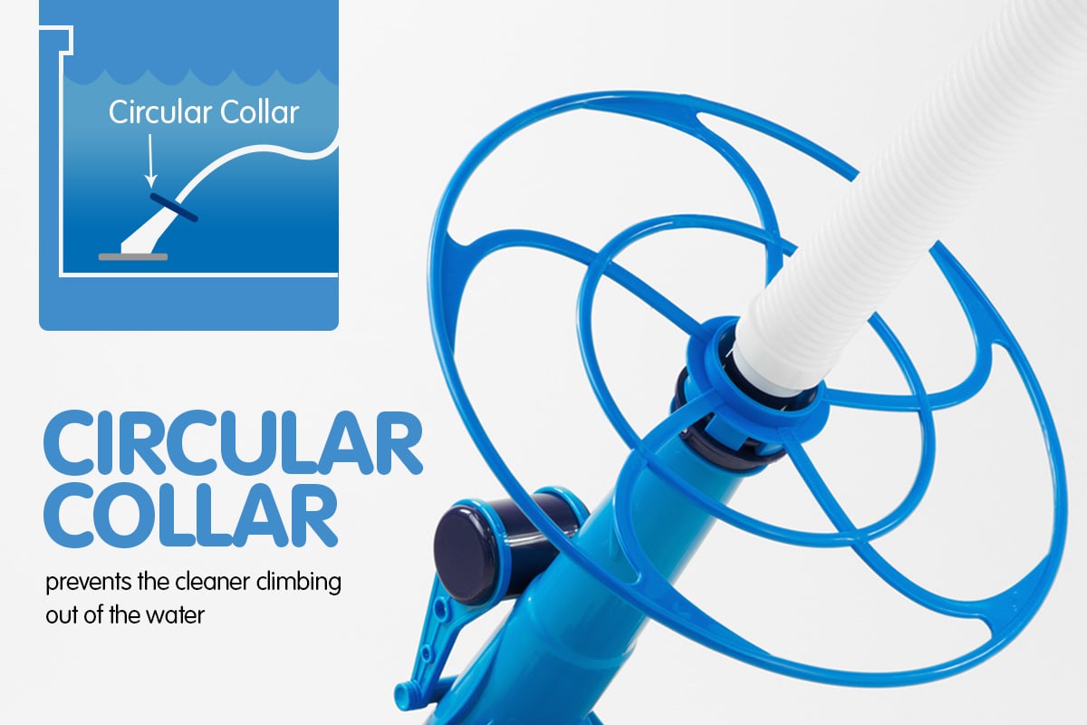 HydroActive Automatic Swimming Pool Vacuum Cleaner with hose sections, designed for efficient pool cleaning.