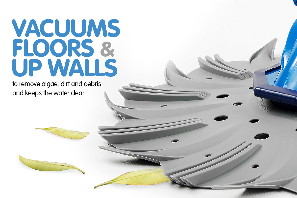 HydroActive Automatic Swimming Pool Vacuum Cleaner with hose sections, designed for efficient pool cleaning.