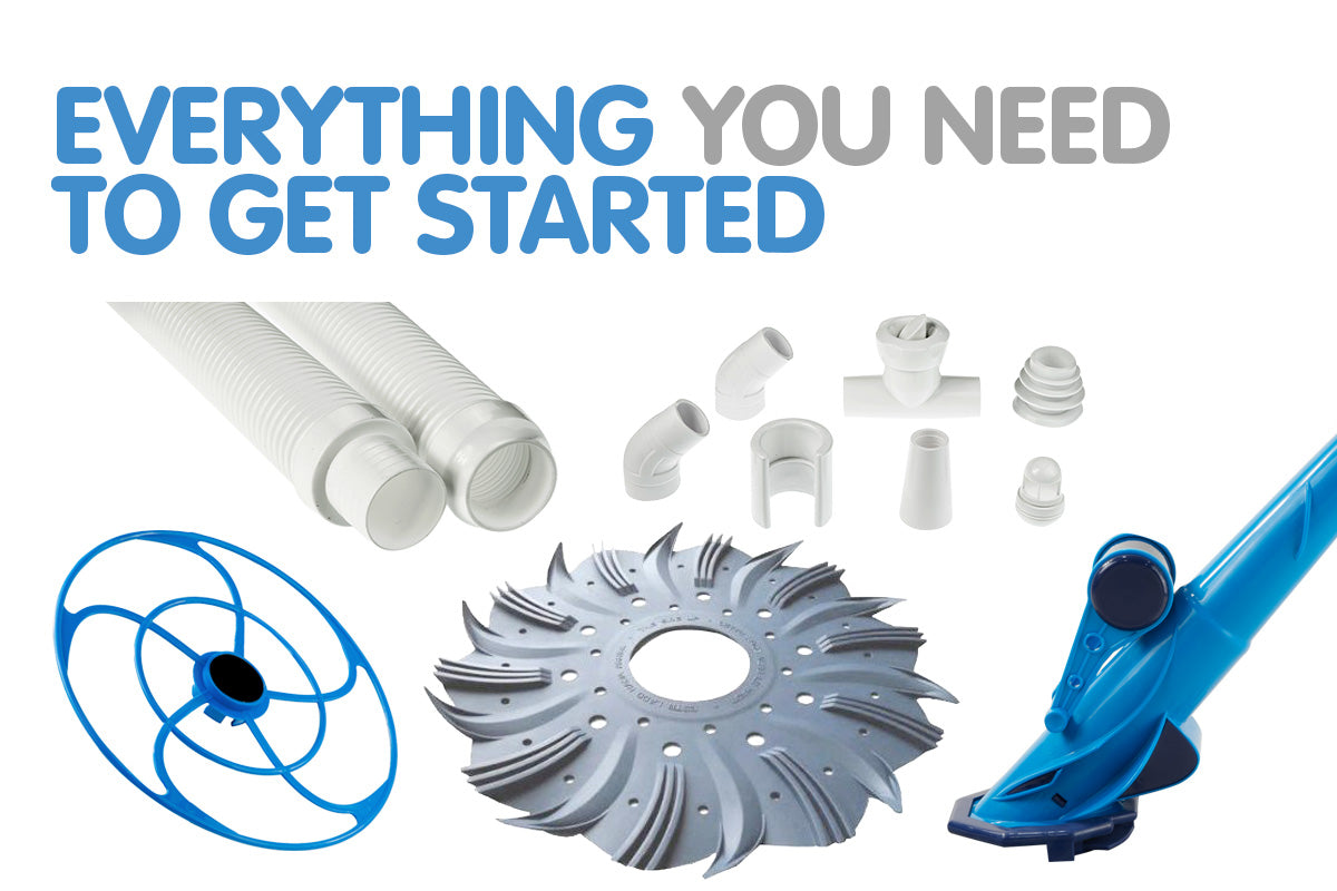 HydroActive Automatic Swimming Pool Vacuum Cleaner with hose sections, designed for efficient pool cleaning.