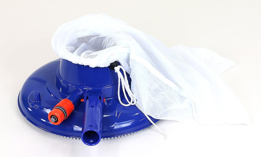 HydroActive Swimming Pool Vacuum Leaf Eater Cleaner with removable leaf bag and hose fitting, designed for efficient pool cleaning.