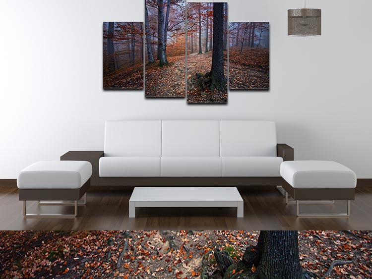 I Was Lost I Was Found 4 Split Panel Canvas artwork displayed in a modern living room setting, showcasing its dynamic design and vibrant colors.