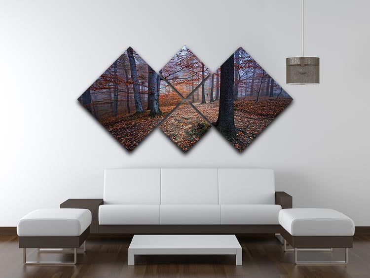 A beautiful 4-square multi panel canvas artwork titled 'I Was Lost I Was Found', showcasing vibrant colors and intricate designs across four individual panels.