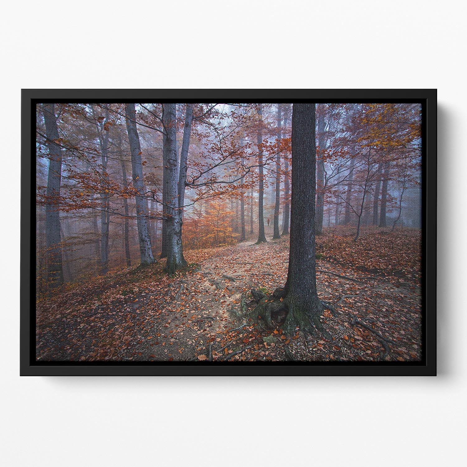 I Was Lost I Was Found Floating Framed Canvas featuring vibrant abstract colors in a handcrafted wooden frame.