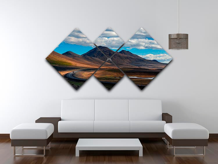 Iceland 4 Square Multi Panel Canvas artwork featuring four equal square sections, beautifully arranged to create a cohesive image.