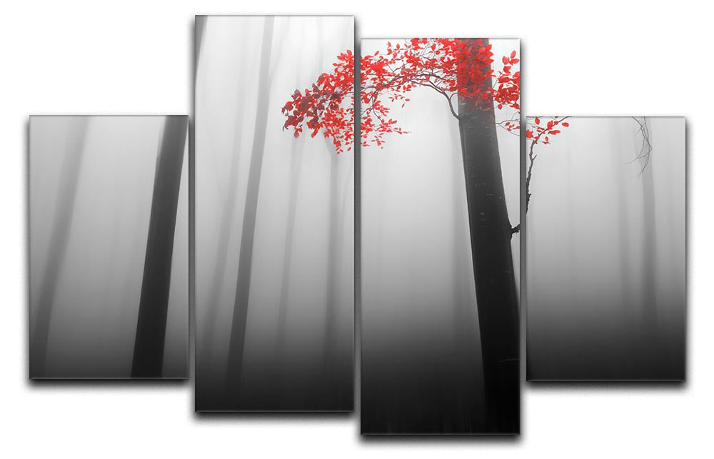 Illusion 4 Split Panel Canvas artwork featuring four equal sections creating a cohesive and dynamic design.