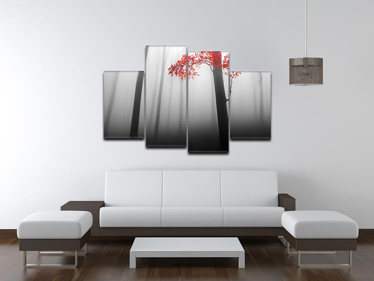 Illusion 4 Split Panel Canvas artwork featuring four equal sections creating a cohesive and dynamic design.