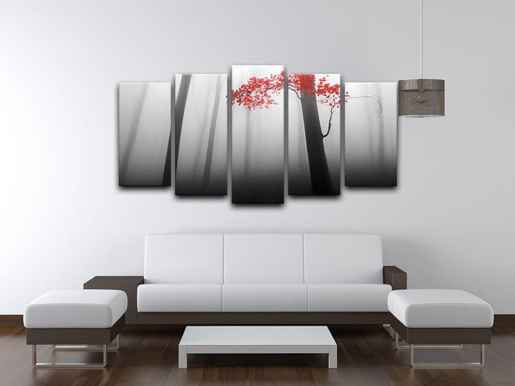 Illusion 5 Split Panel Canvas artwork featuring five panels with a cohesive design, adding depth and dimension to any space.