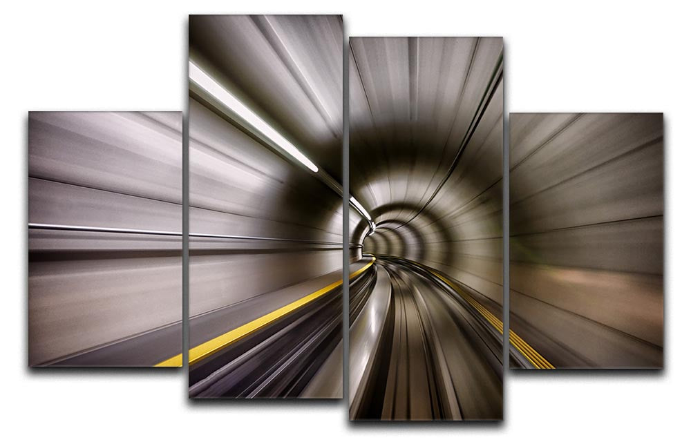 A beautifully arranged 4 split panel canvas artwork showcasing a cohesive design across four separate canvases, ideal for home decor.