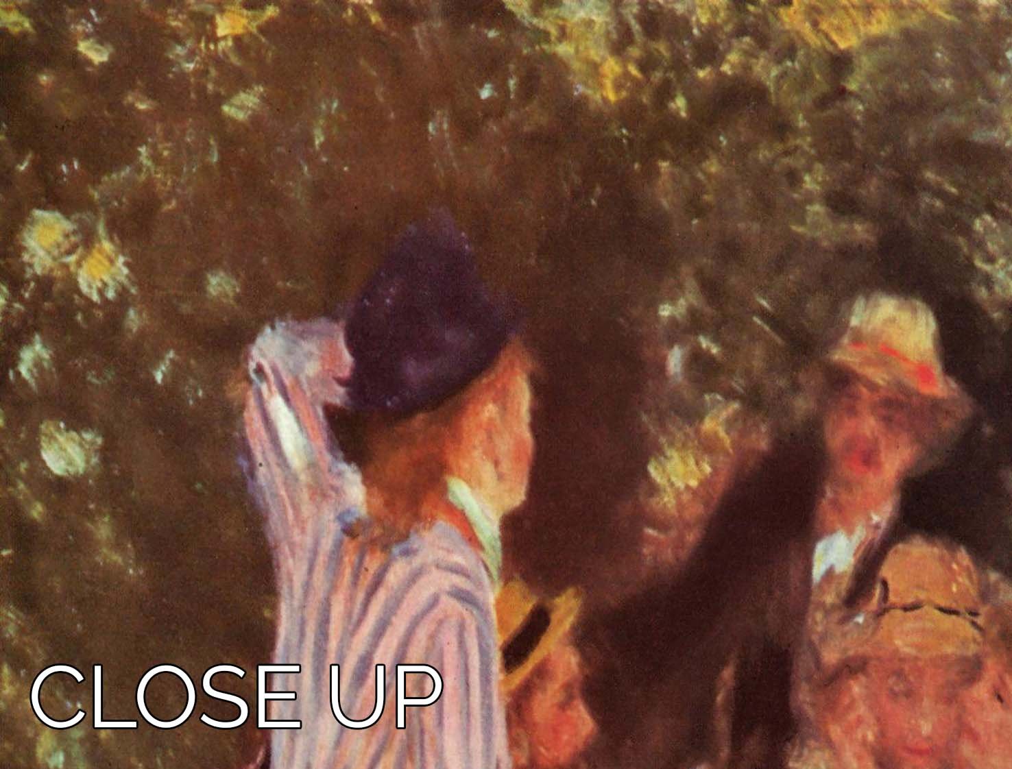 Three-panel canvas art featuring Renoir's 'In the Garden', showcasing vibrant colors and elegant design.