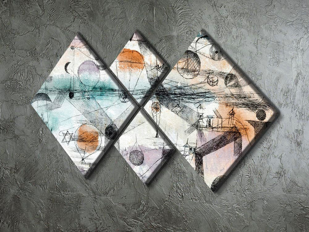 A beautiful 4-square multi-panel canvas artwork titled 'In the Realm of Air', showcasing a harmonious design across four individual panels.