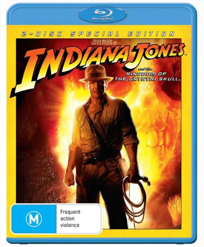 Indiana Jones And The Kingdom Of The Crystal Skull Special Edition DVD cover featuring Indiana Jones with a crystal skull.