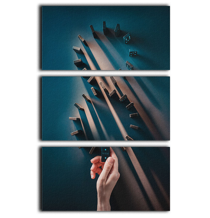 Infinity 3 Split Panel Canvas Print featuring three cohesive panels with modern art design, perfect for home or office decor.