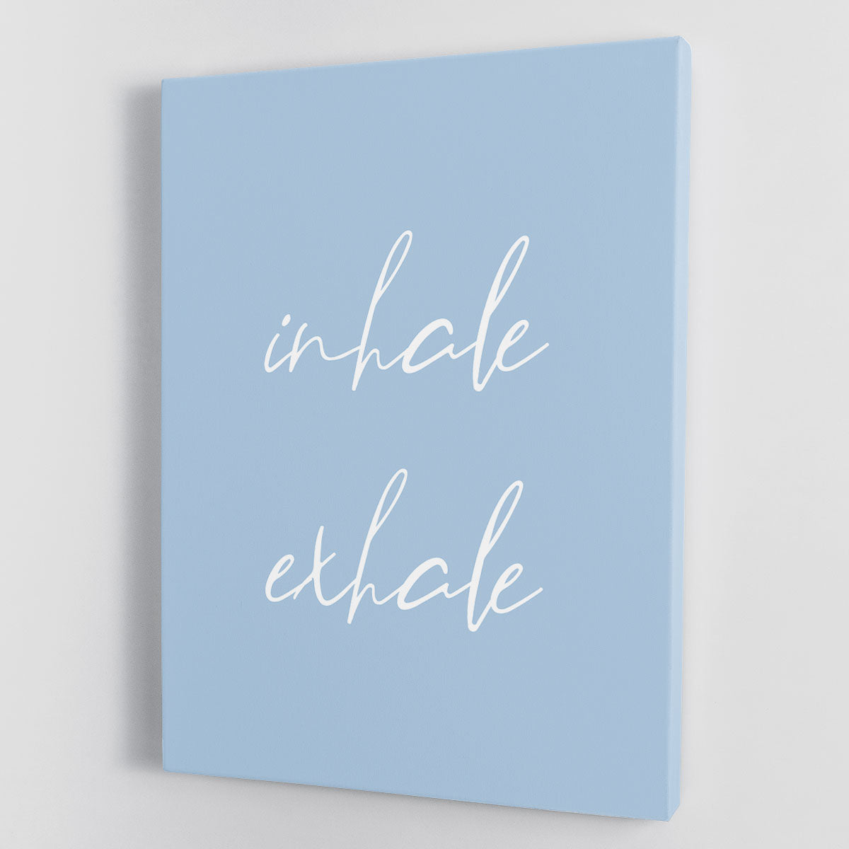 Inhale Exhale No3 Canvas Print featuring abstract modern art design in soothing colors.