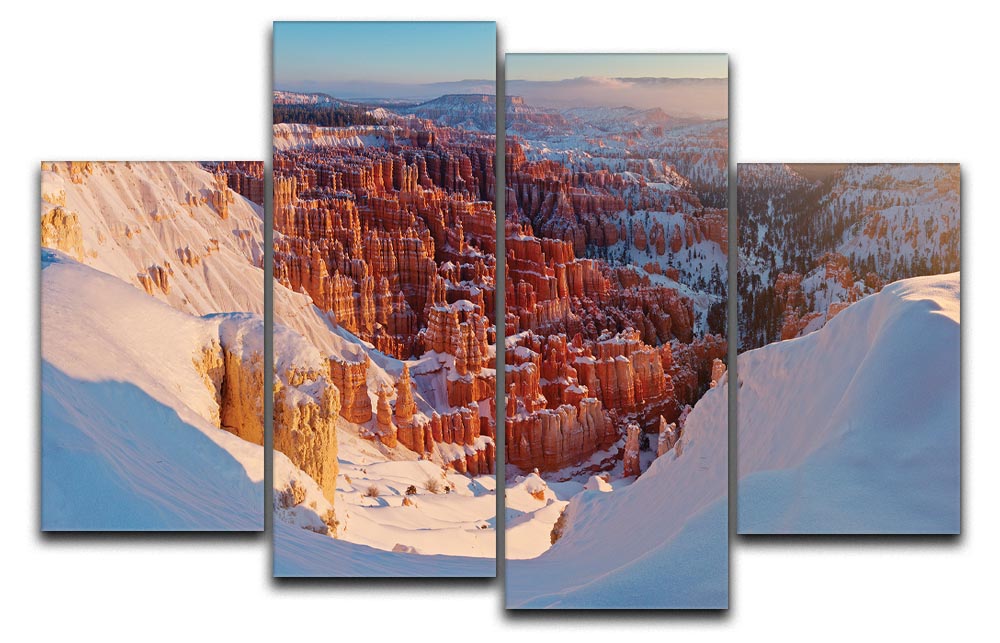 Inspiration Point 4 Split Panel Canvas artwork featuring four equal sections creating a cohesive design, perfect for modern decor.