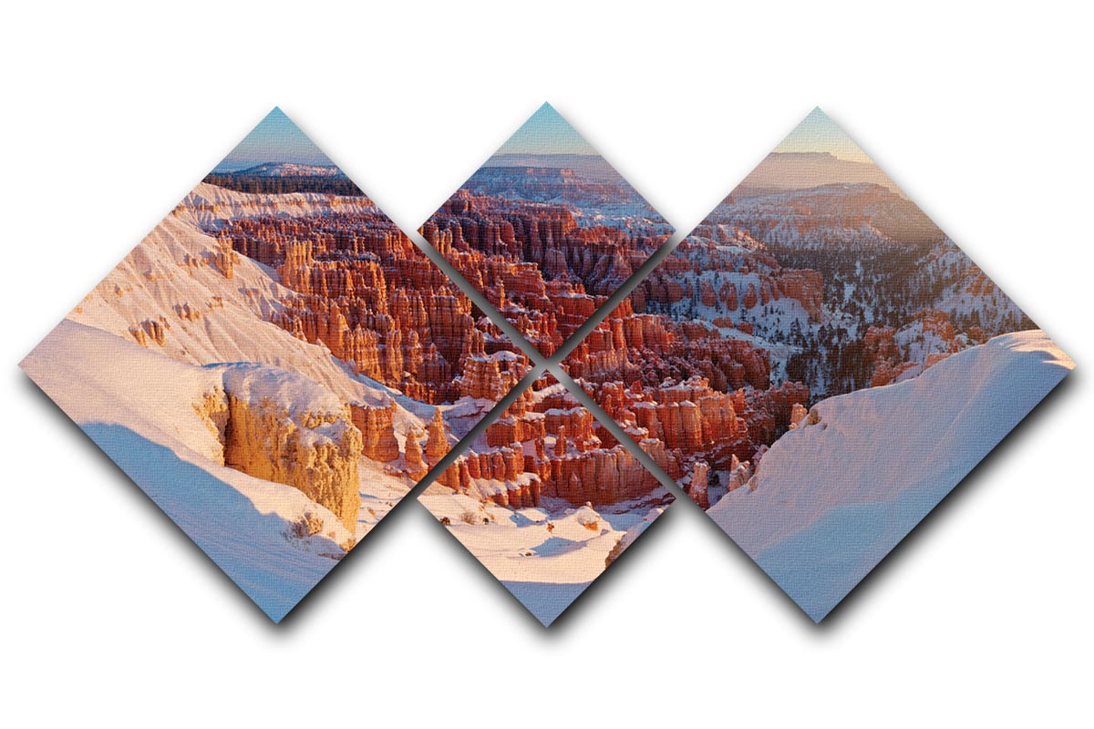 Inspiration Point 4 Square Multi Panel Canvas featuring four equal square sections with a harmonious design, perfect for home decor.