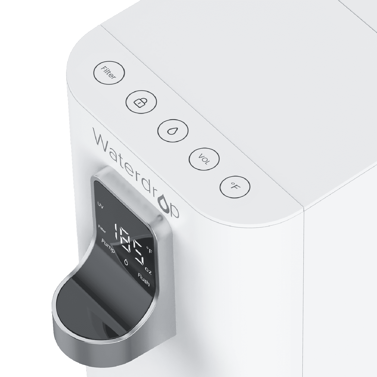 Waterdrop K19 Instant Hot Countertop RO System showcasing its sleek design and advanced features for instant hot water and filtration.