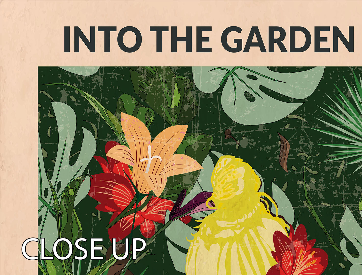 Into the Garden blonde 3 Split Panel Canvas Print featuring vibrant colors and elegant design, perfect for home decor.