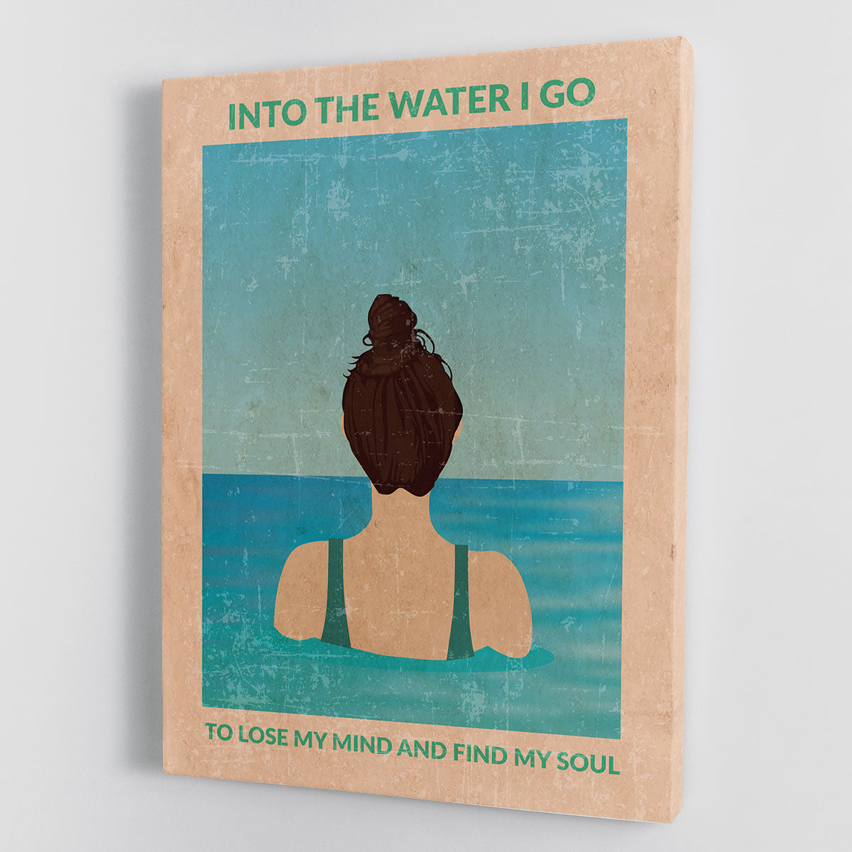 Into the Water canvas print featuring serene water imagery, perfect for modern decor.
