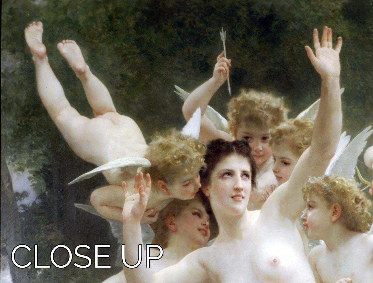 Invation By Bouguereau 3 Split Panel Canvas Print showcasing elegant artwork in three panels, perfect for home decor.