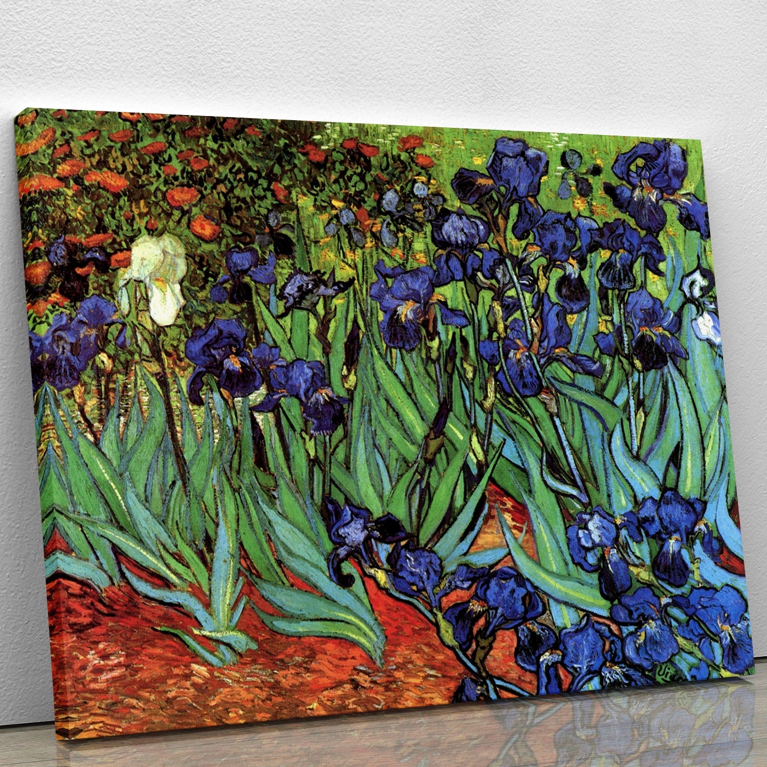 Irises 2 by Van Gogh canvas print showcasing vibrant colors and intricate floral details, perfect for home decor.