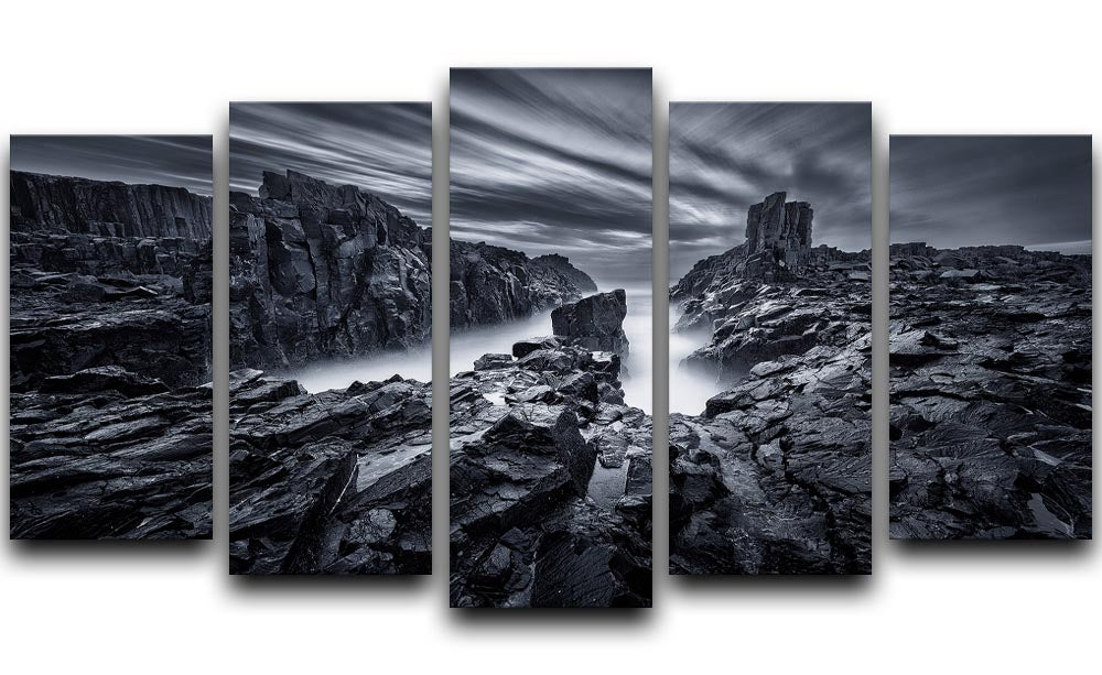 Iron World 5 Split Panel Canvas artwork featuring five panels with a cohesive design, adding depth and dimension to any space.