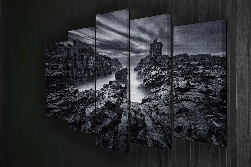 Iron World 5 Split Panel Canvas artwork featuring five panels with a cohesive design, adding depth and dimension to any space.