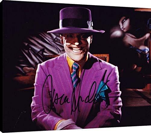 Jack Nicholson autograph replica print on canvas, showcasing vibrant colors and a printed signature, perfect for home or office decor.