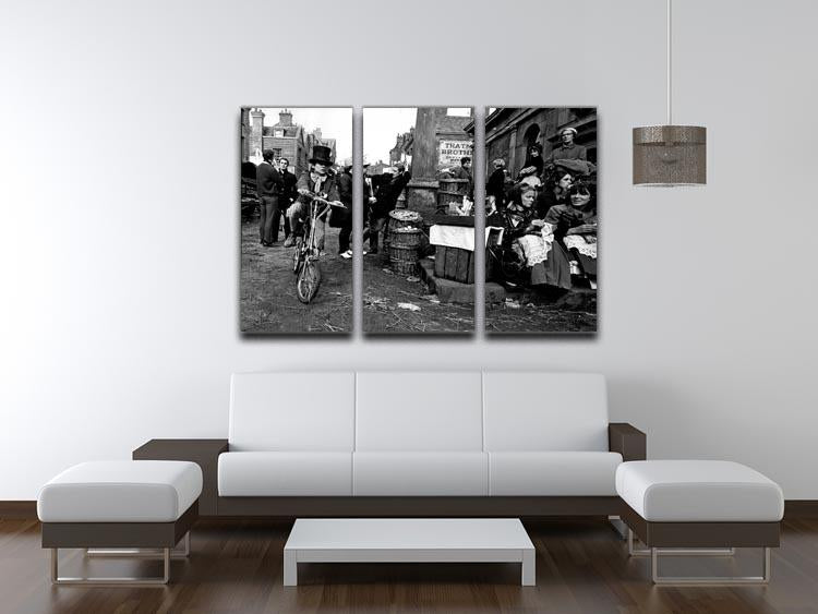 Three-panel canvas print featuring Jack Wild as the Artful Dodger, showcasing vibrant colors and intricate details.