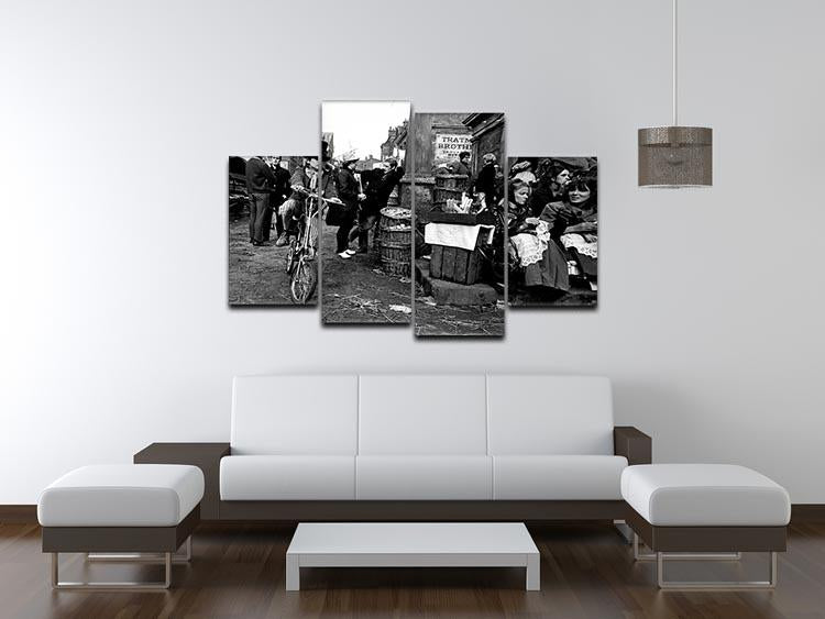 Jack Wild as the Artful Dodger 4 Split Panel Canvas artwork, featuring four panels that create a cohesive and dynamic image.
