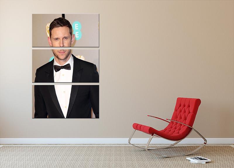 Jamie Bell at the BAFTAs 3-panel canvas print showcasing elegant design and vibrant colors.