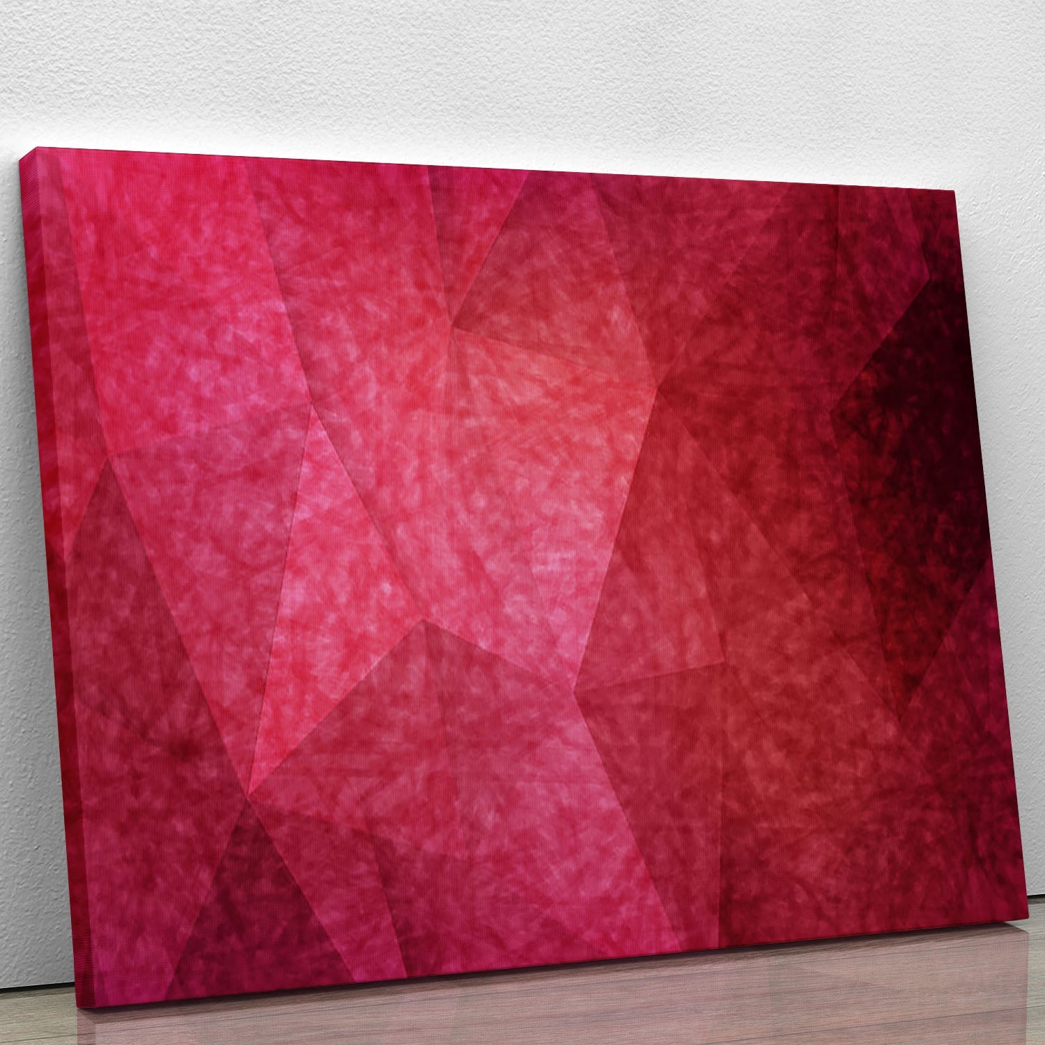 Japanese paper canvas print featuring a vibrant red background, showcasing intricate designs and textures.