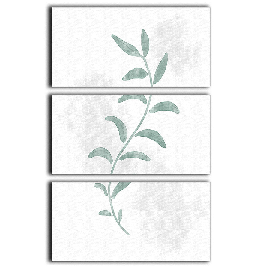 Jazzy Leaves 3 Split Panel Canvas Print showcasing vibrant leaves in a modern design, perfect for home decor.