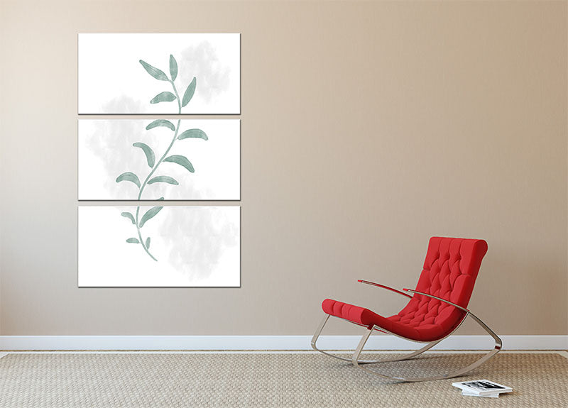 Jazzy Leaves 3 Split Panel Canvas Print showcasing vibrant leaves in a modern design, perfect for home decor.