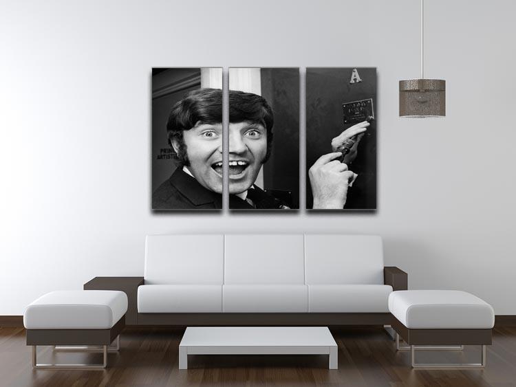 Jimmy Tarbuck 3 Split Panel Canvas Print showcasing vibrant colors and modern design, perfect for enhancing any room's decor.