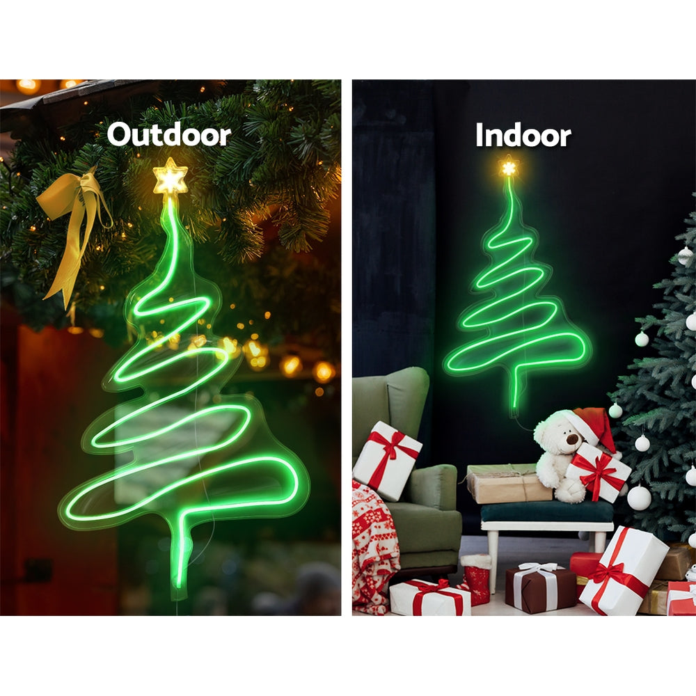 Jingle Jollys Christmas Lights featuring vibrant green LED bulbs on a sturdy frame, perfect for outdoor holiday decorations.