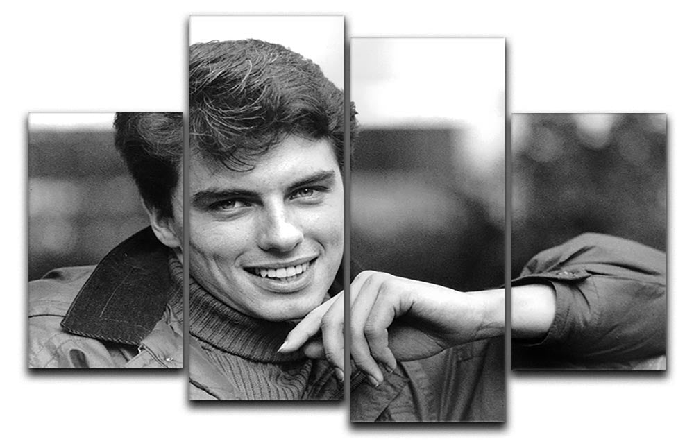 A stunning 4-split canvas artwork featuring John Barrowman from 1989, showcasing vibrant colors and dynamic design.